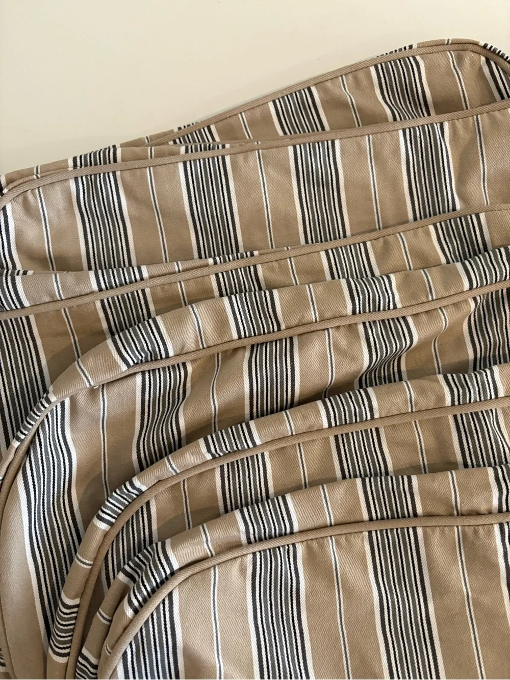 IKEA || Uppland Sofa Cushion Covers in Karlshov Beige Stripe Set of 6